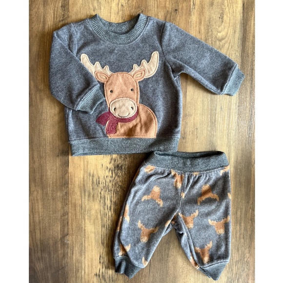 Carter's Other - Carter’s Baby Boy Little Reindeer 2 Piece Set SZ 3m❤️🦌